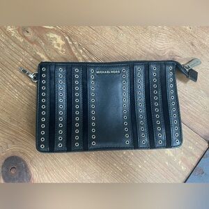Michael Kors Black Studded Clutch